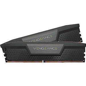 CORSAIR VENGEANCE 64 GB (2 x 32 GB) 6000 MHz CL40 Intel XMP iCUE RAM-geheugen, compatibel met computer, zwart (CMK64GX5M2B6000C40)