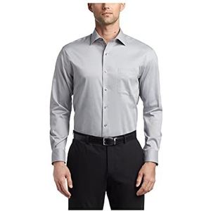 Van Heusen Ultra kreukvrij overhemd voor heren, mistgrijs, 17-17,5 inch, hals 96-37 cm, mouwen, Grijze mist