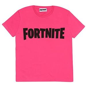 Fortnite Tekst Logo T-Shirt, 128-182, Merce Ufficialee, Roze