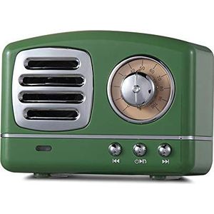 Local Makes A Comeback - Bluetooth-luidspreker, retro smart-radio, draadloos, bas, audiokaart, mini creatief cadeau, groen