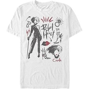 Disney Dnca – T-Shirt À Manches Courtes Cruella Fashion Sketches Organic Mixte, Blanc., L