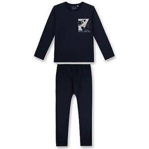 Sanetta Ensemble pyjama garçon bleu foncé | Ensemble de pyjama en coton biologique confortable et de haute qualité pour garçons, bleu, 140