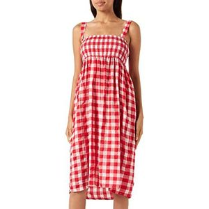 Koton Robe midi à carreaux pour femme, Red Check (01p), 38