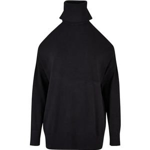 Urban Classics Femmes Dames Épaule Cold Turtelneck Sweater Sport Sweatshirt, noir, 5XL