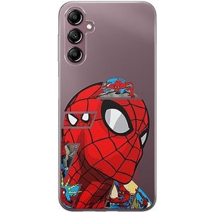 ERT GROUP Beschermhoes voor Samsung A14 4G/5G Original en officieel gelicentieerd Marvel Spider Man 042 motief passend bij de vorm van de mobiele telefoon, gedeeltelijk bedrukt