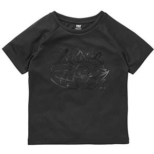 Helly Hansen T-shirt K Marka, zwart 990, 116, unisex kinderen