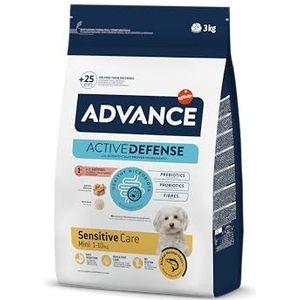 ADVANCE Sensitive Mini droogvoer voor honden, mini volwassenen, voor spijsverteringsgevoeligheden, met zalm en rijst, 3 kg