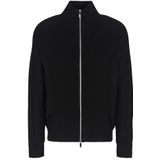 Emporio Armani Sweat-shirt à col roulé en laine mélangée pour homme, Noir, L