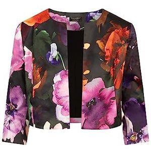 APART Fashion Bolero blazer voor dames, Blauw/Veelkleurig
