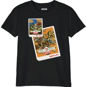 Tortues Ninja T-shirt voor jongens, zwart.