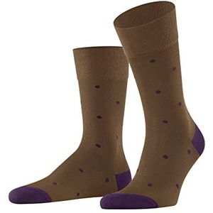 FALKE Heren dot-sokken katoen blauw zwart vele andere kleuren versterkte sokken heren met patroon ademende stippen en dun 1 paar bruin (Tawny 5124), 39-42 EU, bruin (Tawny 5124)