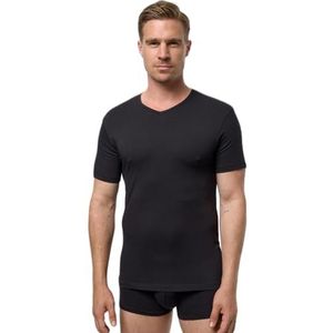 Nur Der - Heren onderhemd - T-shirt 3D-Flex V-hals, 887651, zwart.