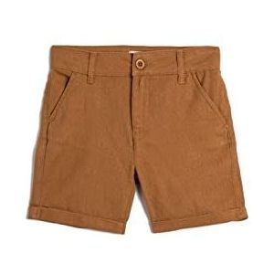 Koton Short pour garçon Linen avec cordon de serrage et poches, Marron (532), 5-6 Jahre