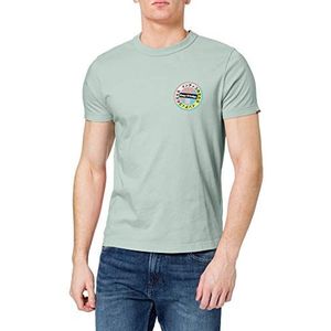 Kings of Indigo T-shirt Darius pour homme, Vert (Crest Peach Green Ash 7612)., L
