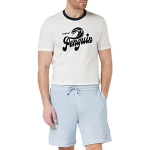 Original Penguin Shrt KNT Jacqrd herenshorts, gebleekt denim