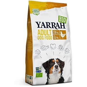 Yarrah Biologisch droogvoer voor volwassenen voor honden, voor alle volwassen honden, prachtige biospiesen met kip, 5 kg, 100% biologisch en zonder kunstmatige toevoegingen