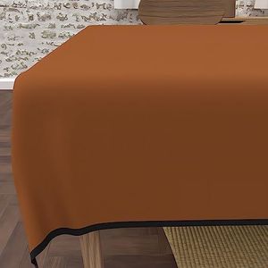 Soleil d'ocre, Nappe Rectangle Anti-tâches en Microfibre lavée 140x300 cm Boheme Terra