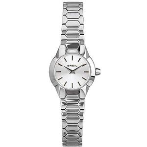 Breil New One Collection enkel uurwerk horloge - 2 uur kwarts en stalen armband voor dames, zilver., armband