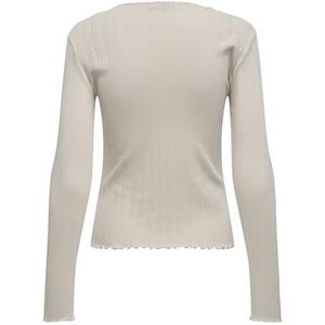 ONLY Dames Onlcarlotta L/S Top Noos Jrs T-shirt, Steen pumice.