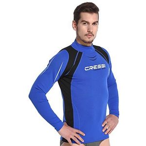 Cressi Thermo Vest Man Long SL Thermo-tricot, elastisch, lange mouwen, kort, Blauw