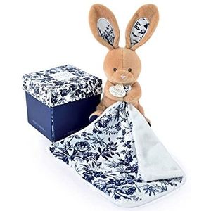 Doudou et Compagnie - Boh'aime - Pantin konijn met maritiem knuffeldier - bruin - 12 cm - cadeau geboorte - mooie geschenkdoos - DC4016