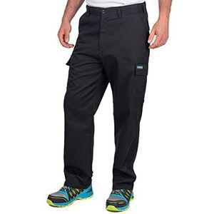 Goodyear Workwear GYPNT001 Klassieke werkbroek met meerdere zakken, zwart/kobaltblauw, maat 30/REG