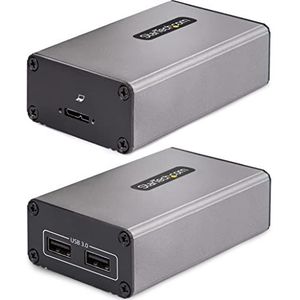 StarTech.com USB 3.0 verlengkabel met 2 poorten via multi-mode glasvezel OM3 - LC/LC - USB-A hub 2 x 5 Gbit/s - 350 m bereik - duurzame USB-glasvezelverlenging - USB-optische uitbreiding