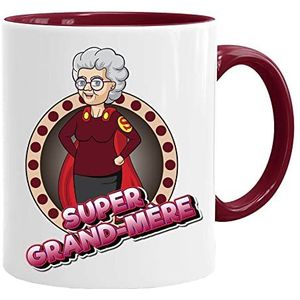Grootmoeder Mok, Super Grand-moeder, originele mok, cadeau voor verjaardag, Pasen, keramiek, 350 ml, origineel cadeau-idee