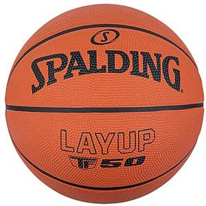 Spalding Layup TF-50 6 Basketbal, zwart, bal, volwassenen, uniseks, oranje, één maat