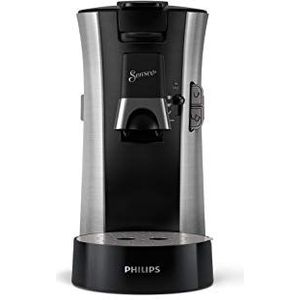 Philips Koffiepadmachine – SENSEO Select Eco – Intensity Plus – Crema Plus – Memofunctie – geborsteld staal (CSA250/11)