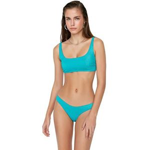 Trendyol Bas de bikini taille normale pour femme, émeraude, taille 38, eméraude, 44