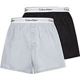 Calvin Klein Boxershorts voor heren (2 stuks), blauw, meerkleurig (Black / Grey Heather Bhy), M