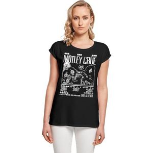 MERCHCODE Mp5000606-dames Motley Crue - Tokyo Shout Extended Shoulder Tee Dames T-shirt (1 stuk), zwart.