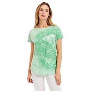 Cecil B320052 T-shirt met korte mouwen voor dames, Verse groene salvia