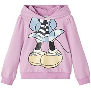 Name It Nmfabsi Minnie Sweatshirt W Hood Bru Wdi Capuchon-sweatshirt voor meisjes, smoky druipen