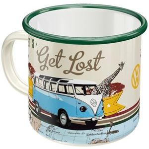 Nostalgic-Art Retro Emaille Mok Bulli T1 - Let's Get Lost - 360 ml