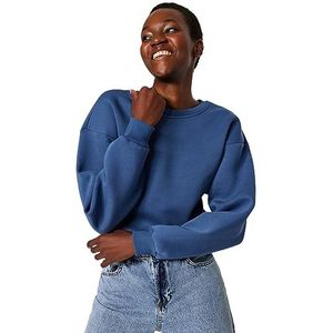 Trendyol Trendyol Sweatshirts met lange mouwen voor meisjes, trainingspak voor dames, Indigo, M