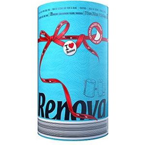 Renova Essuie-tout Black Label Bleu| 1 rouleau |Coloré|2 plis bleu