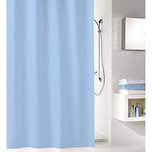 Kleine Wolke Kito Douchegordijn, 100% polyester, azuurblauw motief 120 x 200 cm