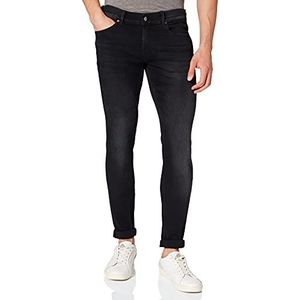 7 For All Mankind Ronnie Tapered Stretch Tek Moving On Herenjeans, zwart.