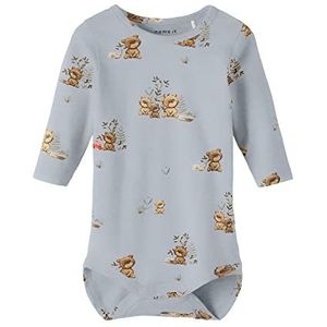 Name It Nbmdart Ls Bodysuit voor baby's, jongens, Pearl Blue