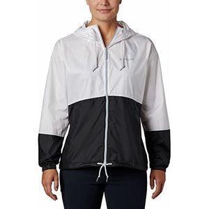 Columbia Flash Forward Windbreaker, Water- en vlekbestendig voor dames, Wit, Zwart.