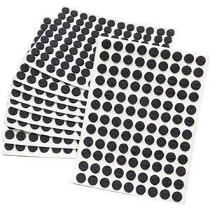 Adsamm® | 1080 viltglijders | Ø 10 mm | zwart | rond | 3,5 mm dikke zelfklevende viltglijders