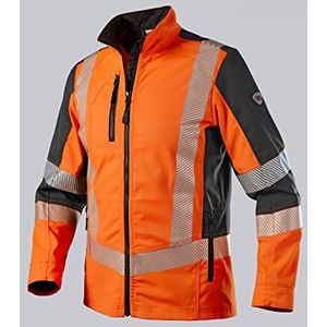 BP 2042-844-6556 werkjack voor heren, 79,5% polyester, 16,5% katoen, 4% elastolefine, fel oranje/antraciet, moderne pasvorm, maat 48/50N