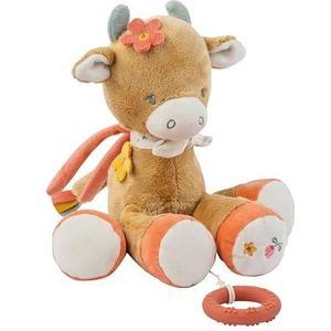 Nattou Koe Mila - Muziek Knuffel - 30 cm - Donker Warm Beige