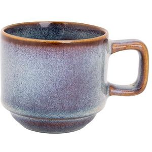 Cosy & Trendy Set van 6 kopjes van aardewerk, jade, indigo, 36 cl