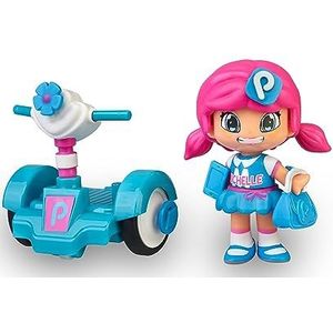 PINY INSTITUTE OF NEW YORK Pinypon - by PINY, Dareway met Michelle, Michelle pop uit de serie, Segway Blue en 2 accessoires, voor jongens en meisjes voor 4 jaar, beroemd (PNP01100)