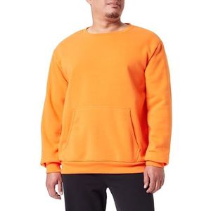 Bondry Gebreid sweatshirt met ronde hals polyester oranje maat XXL kound sweatshirt, oranje, XXL, Oranje