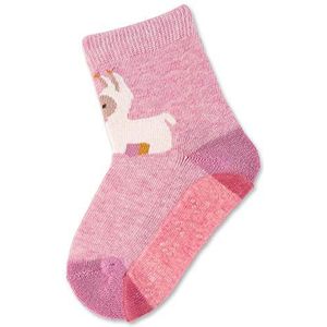 Sterntaler Antislip sokken met schattig motief Lama Lotte, Roze (Roze Mel. 703)