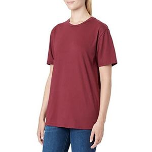 Trigema Dames-T-shirt van 100% biologisch katoen, Rood (Sangria-c2c 589)